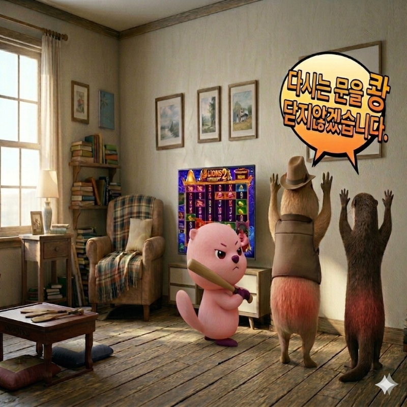 비버 달이  문  쾅닫지 말랬지!!!!