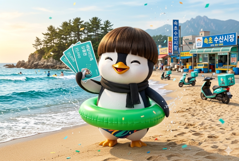 펭그리 추겜성공!! 배민쿱~ 고마웡~^^