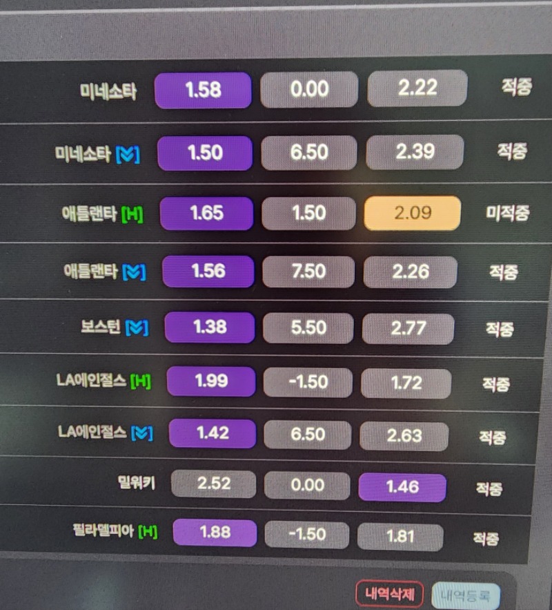 오늘 믈브 5박스중 4박스 한폴낙!!