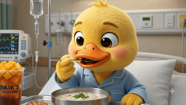 오리야~  맘마 맛나게 먹오~~