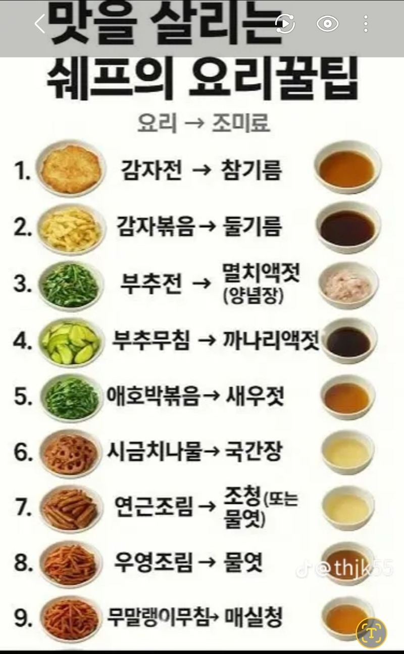 세프에 요리비법
