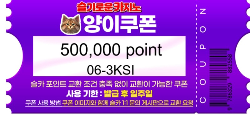 토끼 추겜 포인트 + 수익 쿠폰 셋트
